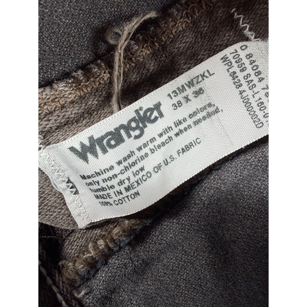 Wrangler 13MWZJL Jeans Mens 38x36 Brown Cowboy Cut Made Mexico - Picture 7 of 15